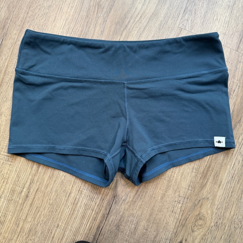 WodBottom Dark Blue Workout Shorts - Size Medium